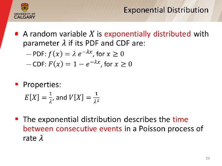 Exponential Distribution § 29 