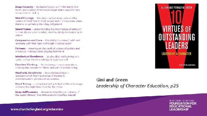 Gini and Green Leadership of Character Education, p 25 