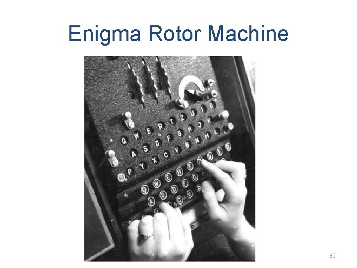 Enigma Rotor Machine 30 