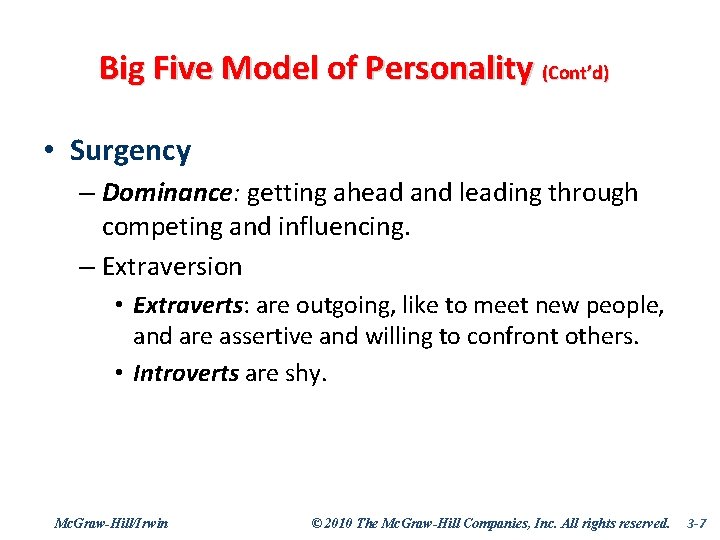 Chapter Three Leadership Personality and Traits Lecturer SENG