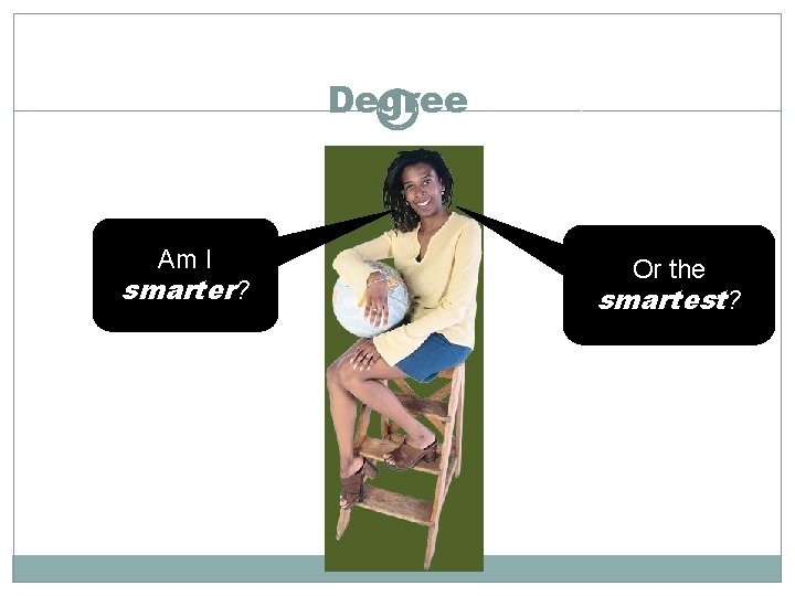 Degree Am I smarter? Or the smartest? 