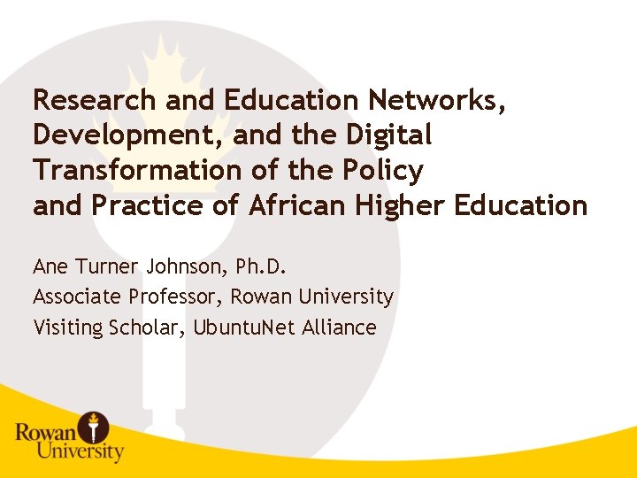 Research and Education Networks Development and the Digital