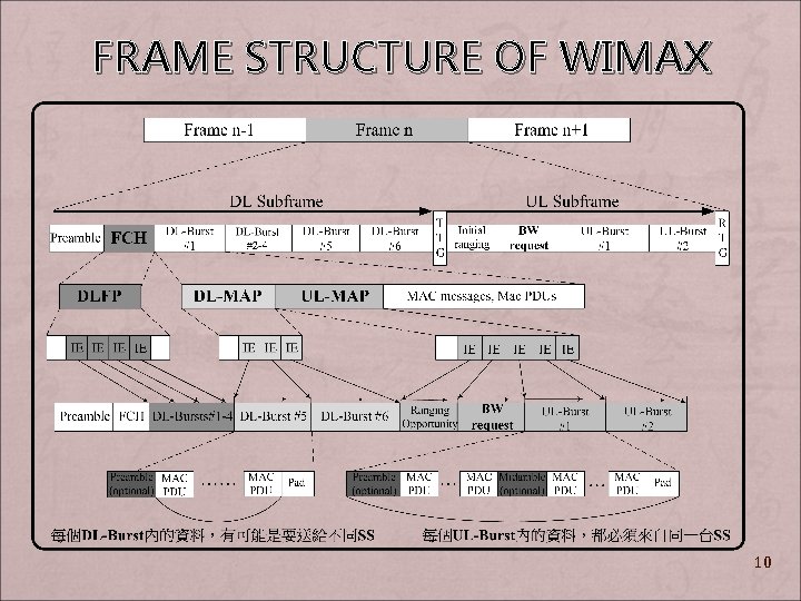 FRAME STRUCTURE OF WIMAX 10 