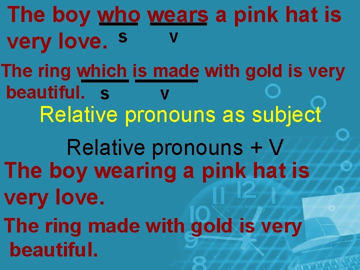 The boy who wears a pink hat is v very love. s The ring The boy who wears a pink hat is v very love. s The ring