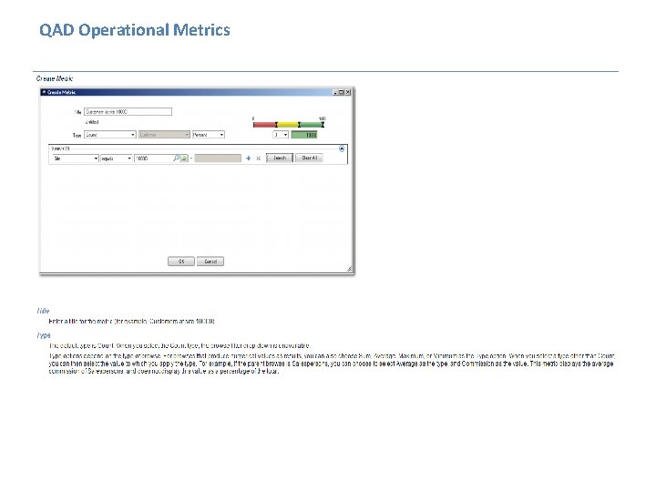 QAD Operational Metrics 