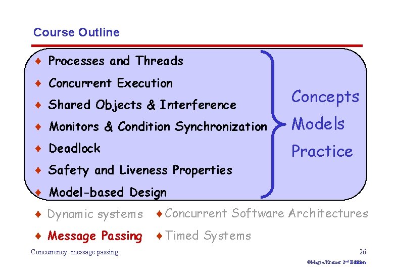 Course Outline ¨ Processes and Threads ¨ Concurrent Execution ¨ Shared Objects & Interference