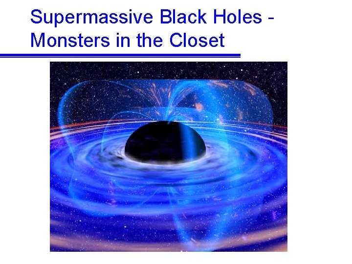 Supermassive Black Holes Monsters in the Closet 