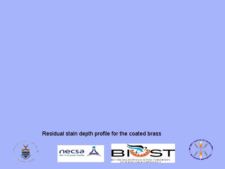 Residual stain depth profile for the coated brass 