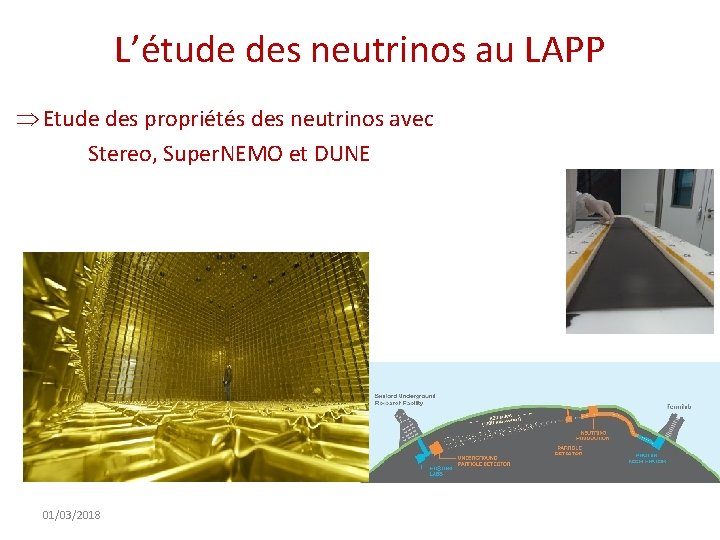 L’étude des neutrinos au LAPP Etude des propriétés des neutrinos avec Stereo, Super. NEMO