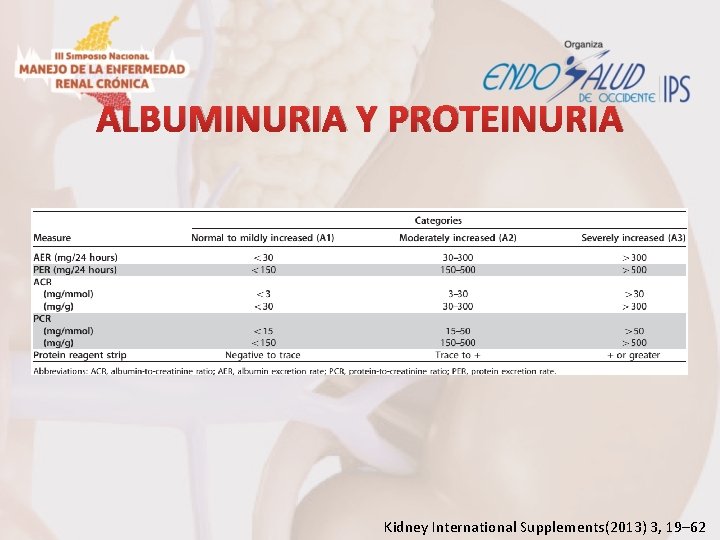 ALBUMINURIA Y PROTEINURIA Kidney International Supplements(2013) 3, 19– 62 