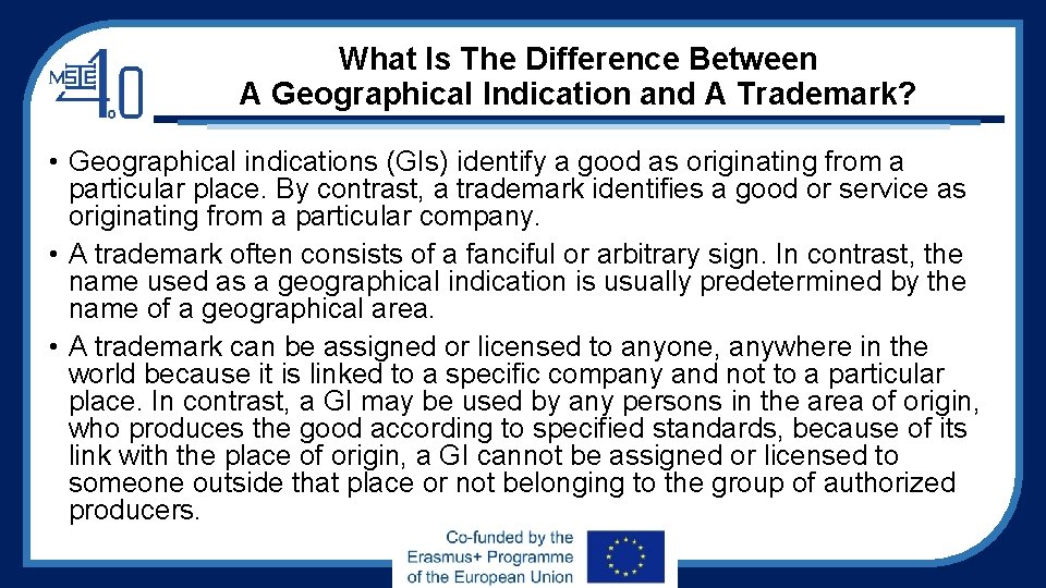 What Is The Difference Between A Geographical Indication and A Trademark? • Geographical indications