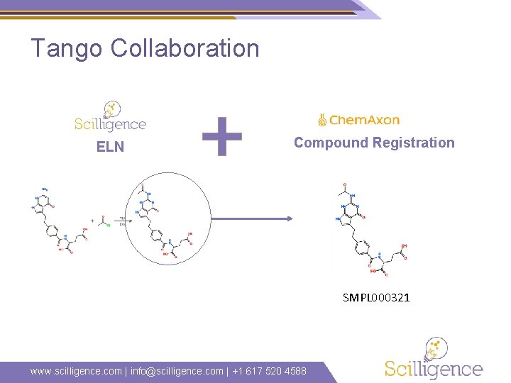 Tango Collaboration ELN Compound Registration SMPL 000321 www. scilligence. com | info@scilligence. com |