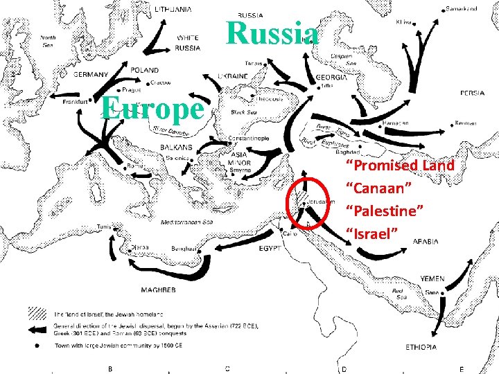 Russia Europe “Promised Land “Canaan” “Palestine” “Israel” 