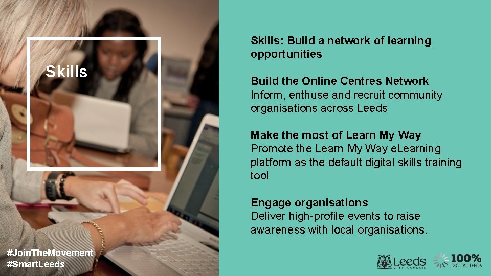 Skills: Build a network of learning opportunities Skills Build the Online Centres Network Inform,