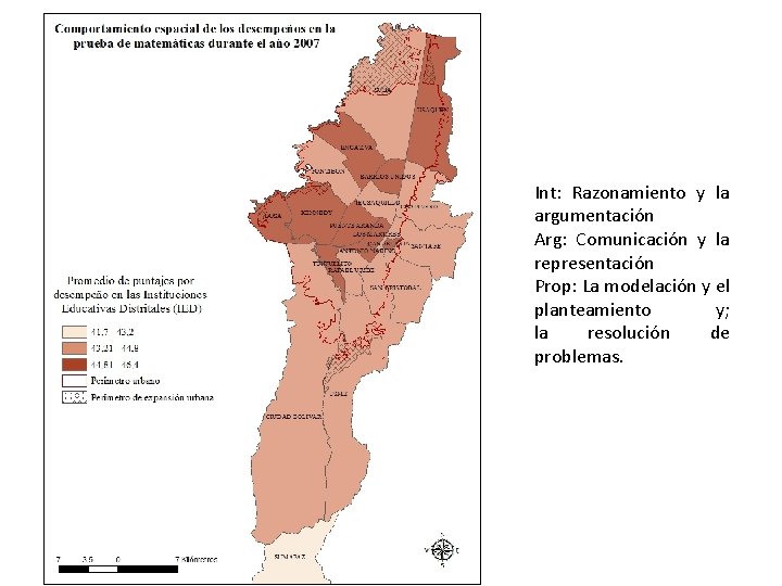 Int: Razonamiento y la argumentación Arg: Comunicación y la representación Prop: La modelación y