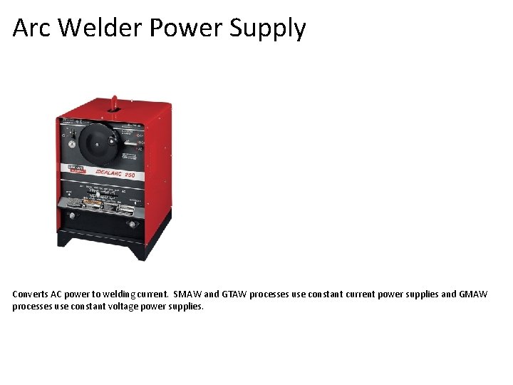 Arc Welder Power Supply Converts AC power to