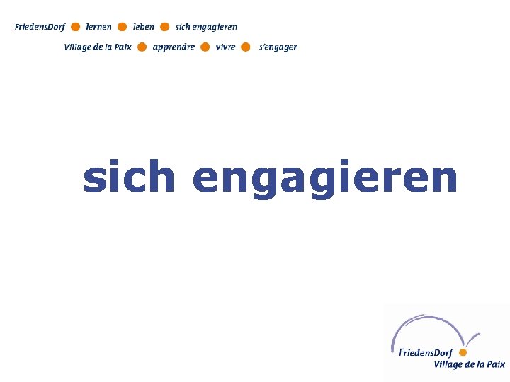 sich engagieren 