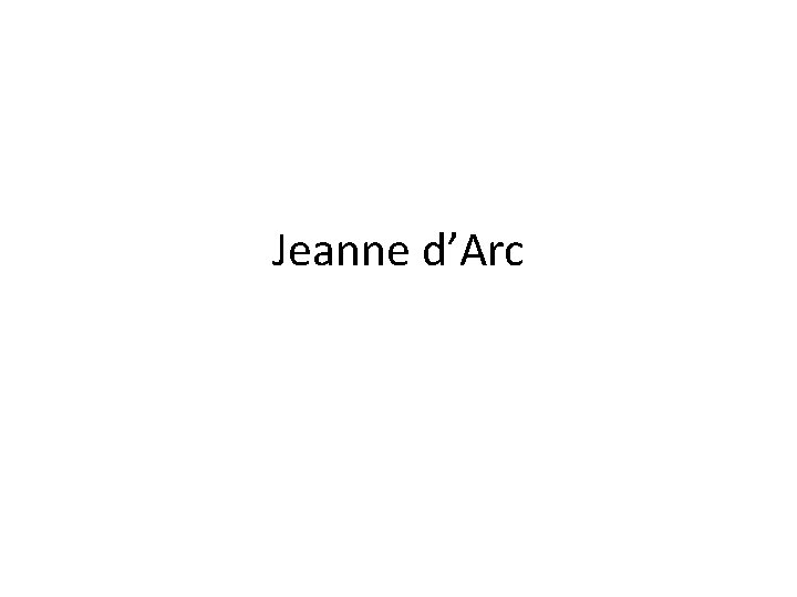 Jeanne d’Arc 