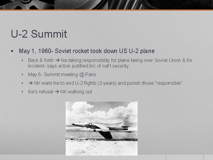 U-2 Summit § May 1, 1960 - Soviet rocket took down US U-2 plane