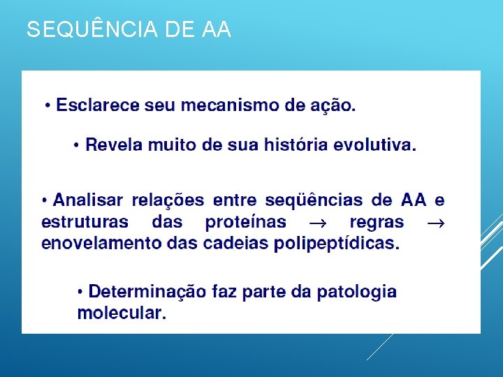 SEQUÊNCIA DE AA 