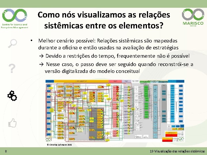 Como nós visualizamos as relações sistêmicas entre os elementos? ? • Melhor cenário possível: