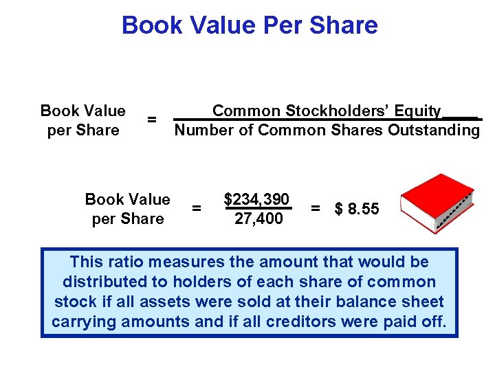 Book Value Per Share Book Value per Share = Book Value per Share Common