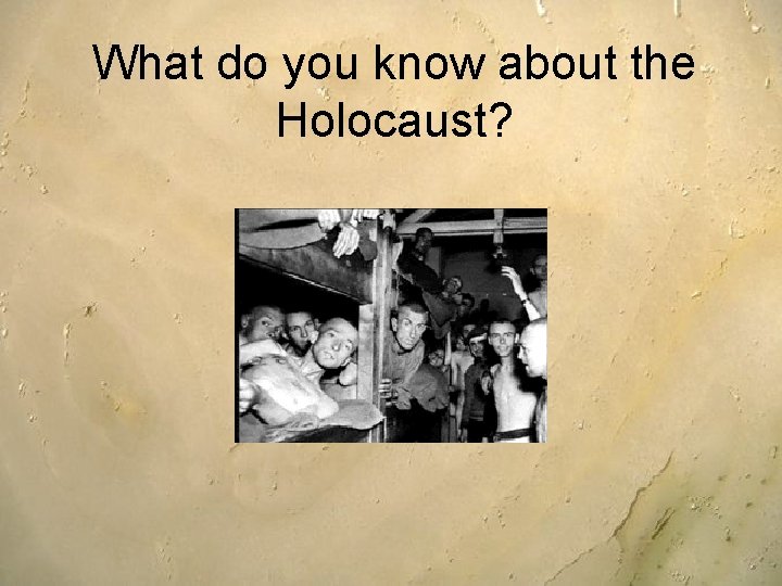 What do you know about the Holocaust? 