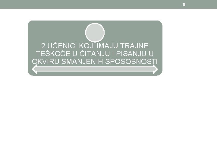 5 2. UČENICI KOJi IMAJU TRAJNE TEŠKOĆE U ČITANJU I PISANJU U OKVIRU SMANJENIH