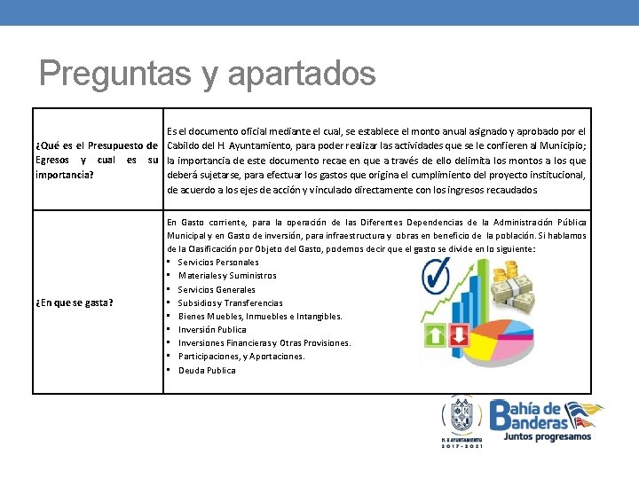 Preguntas y apartados Es el documento oficial mediante el cual, se establece el monto