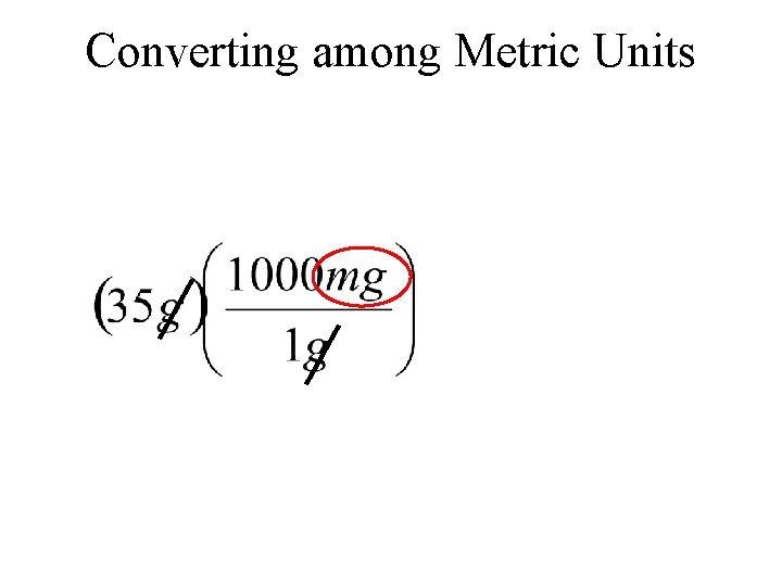 Converting among Metric Units 