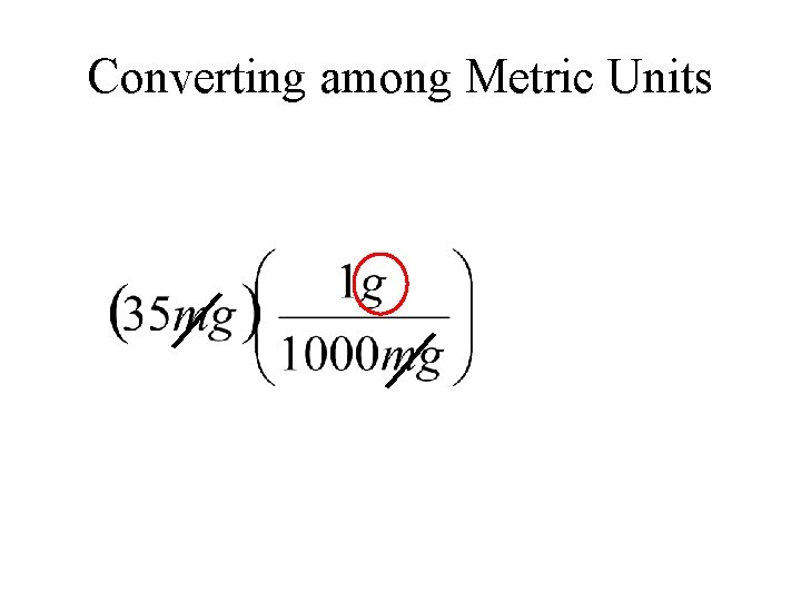 Converting among Metric Units 
