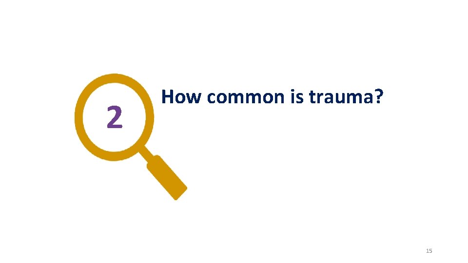 2 How common is trauma? 15 