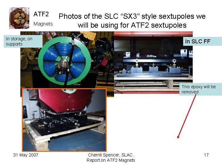 ATF 2 Magnets Photos of the SLC “SX 3” style sextupoles we will be