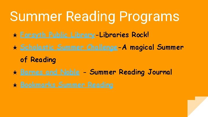 Summer Reading Programs ★ Forsyth Public Library-Libraries Rock! ★ Scholastic Summer Challenge-A magical Summer