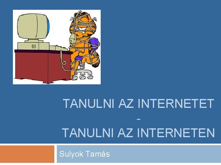 TANULNI AZ INTERNETET TANULNI AZ INTERNETEN Sulyok Tamás 