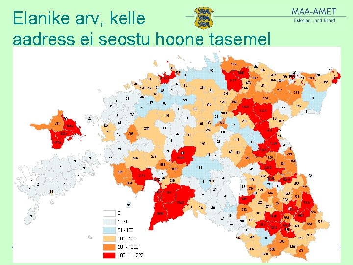 Elanike arv, kelle aadress ei seostu hoone tasemel 