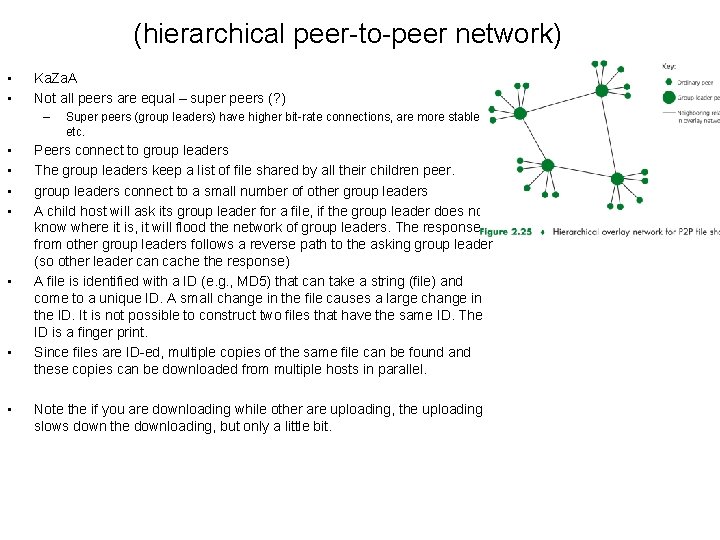 (hierarchical peer-to-peer network) • • Ka. Za. A Not all peers are equal –