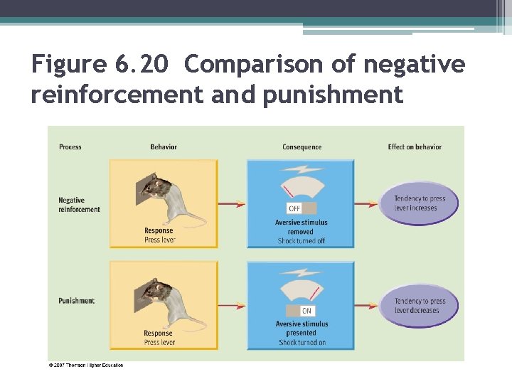 Figure 6. 20 Comparison of negative reinforcement and punishment 