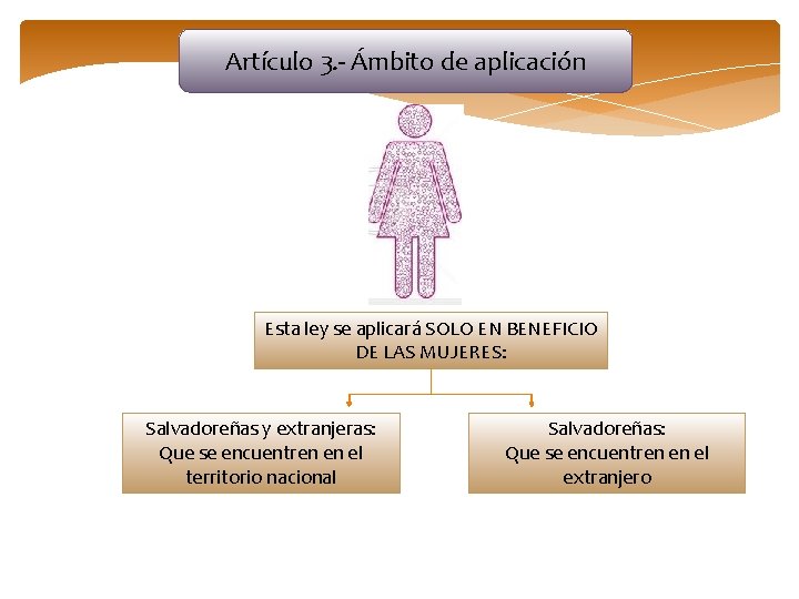 Artículo 3. - Ámbito de aplicación Esta ley se aplicará SOLO EN BENEFICIO DE