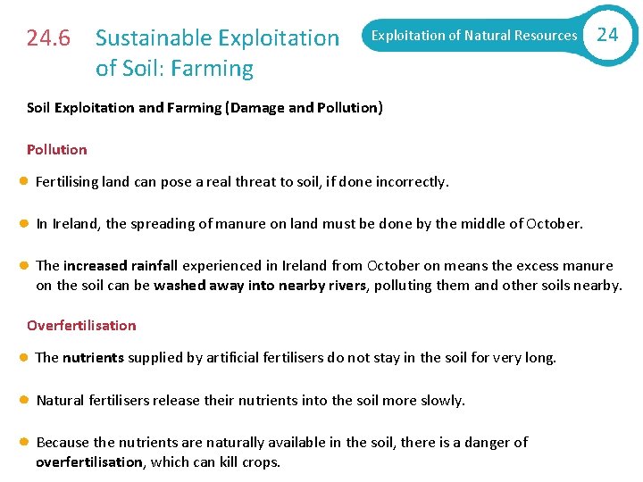24. 6 Sustainable Exploitation of Soil: Farming Exploitation of Natural Resources 24 Soil Exploitation
