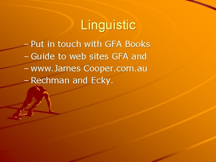 Linguistic – Put in touch with GFA Books – Guide to web sites GFA