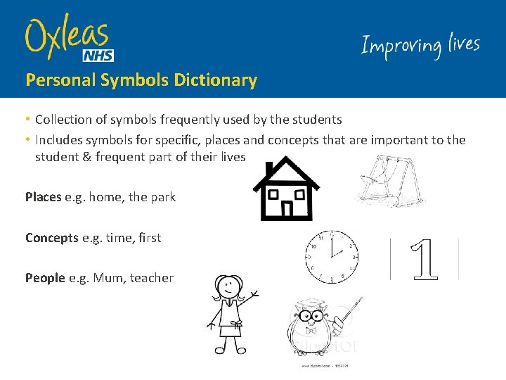 Personal Symbols Dictionary • Collection of symbols frequently used by the students • Includes