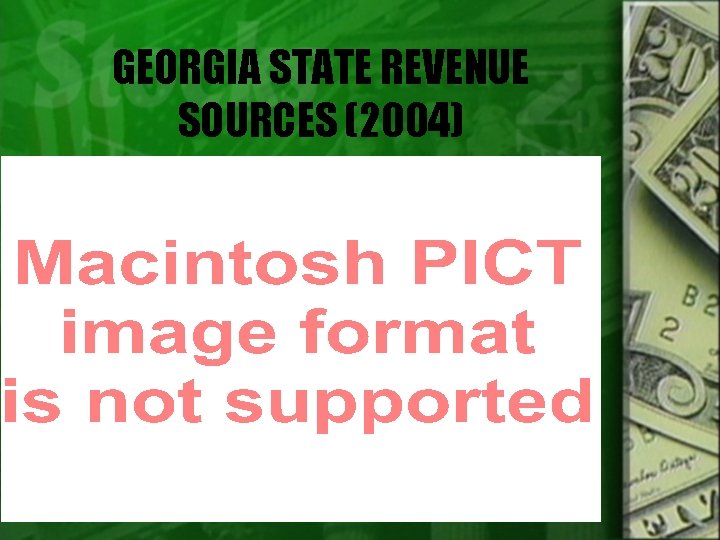 GEORGIA STATE REVENUE SOURCES (2004) 