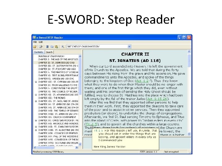 E-SWORD: Step Reader 
