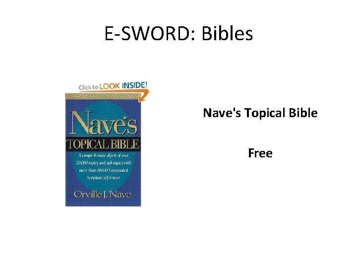 E-SWORD: Bibles Nave's Topical Bible Free 