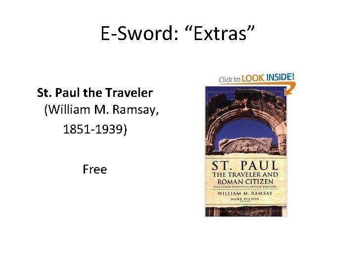 E-Sword: “Extras” St. Paul the Traveler (William M. Ramsay, 1851 -1939) Free 