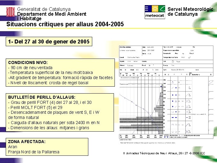 Generalitat de Catalunya Departament de Medi Ambient i Habitatge Servei Meteorològic de Catalunya Situacions