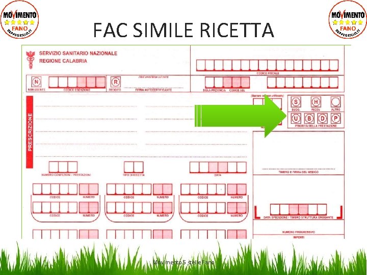 FAC SIMILE RICETTA Movimento 5 stelle Fano 