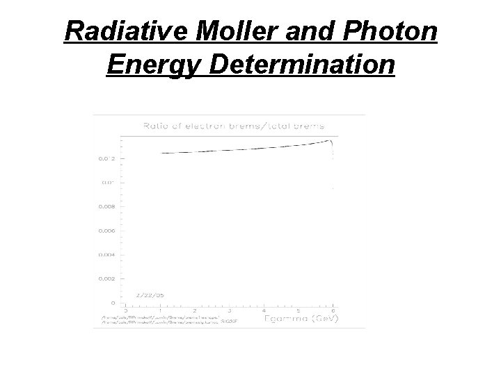 Radiative Moller and Photon Energy Determination 