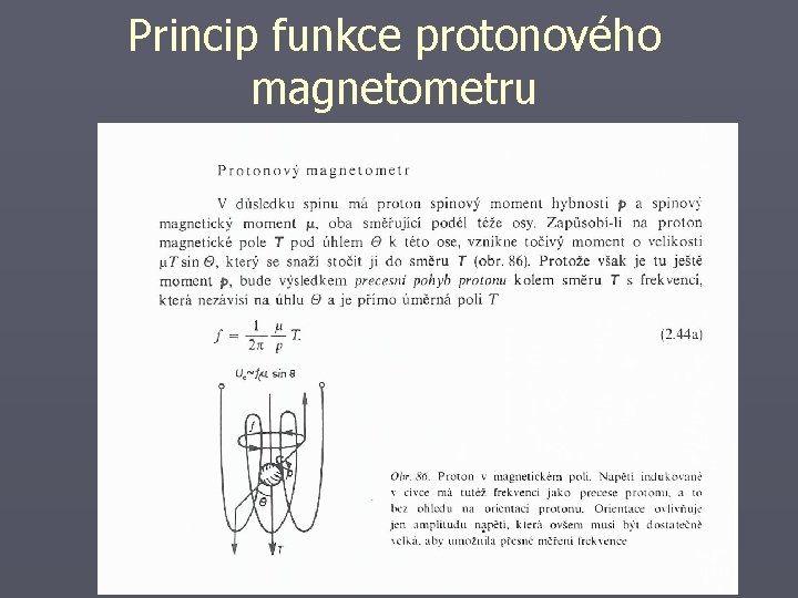 Princip funkce protonového magnetometru 